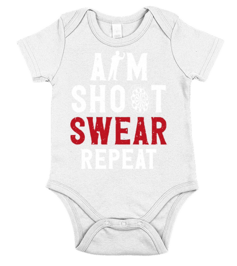 Darts Board Vintage Aim Shoot Short Sleeve Baby One-Piece