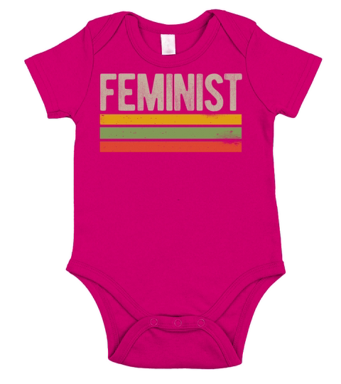 Feminist Womens Shirt Vintage Retro Short Sleeve Baby One-Piece
