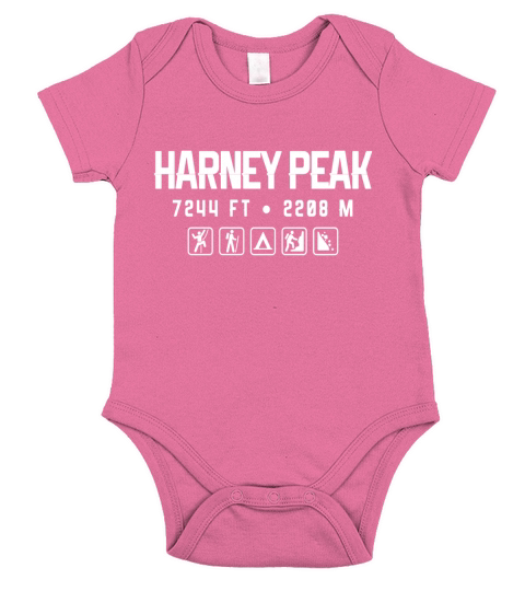 Harney Peak Black Hills Mountain Short Sleeve Baby One-Piece