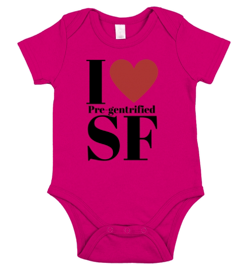 I Love SF Short Sleeve Baby One-Piece