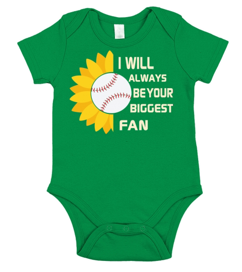 I will always be your biggest fan mom grandma Short Sleeve Baby One-Piece