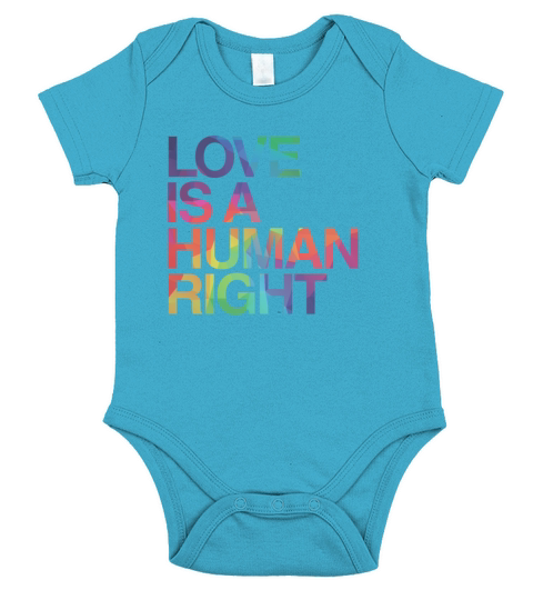 Love is Human Right LGBT Gay Pride Short Sleeve Baby One-Piece