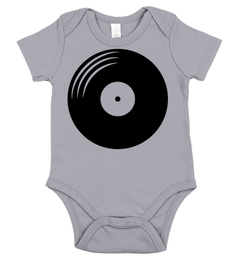 Record vinyl round Short Sleeve Baby One-Piece