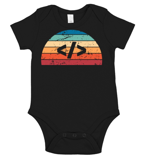 Retro Development Sunset Vintage software Sunrise Short Sleeve Baby One-Piece