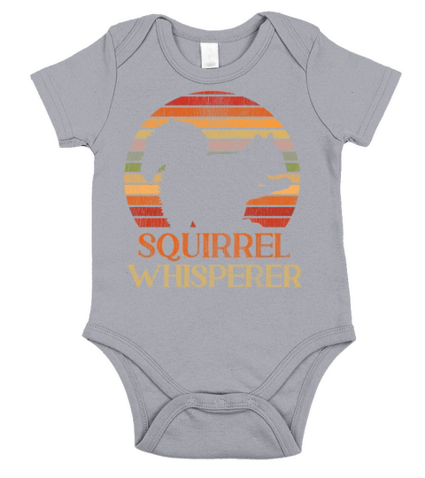 Squirrel Acorn Retro Vintage Short Sleeve Baby One-Piece