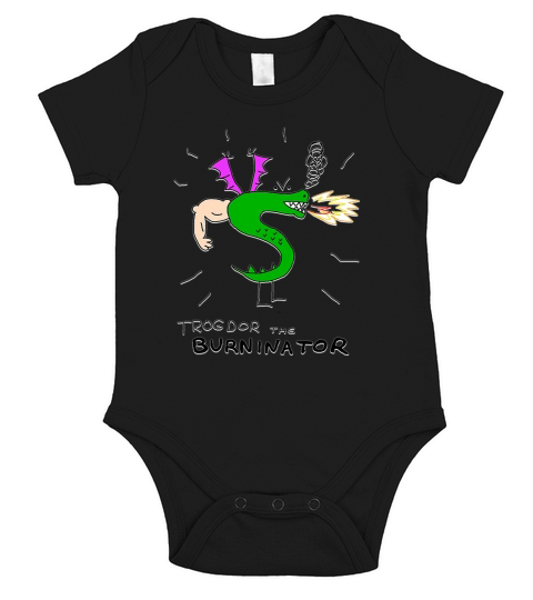 TROGDOR THE BURNINATOR BURNINATOR GEEK GEEKY NERDY INTERNET MEME Short Sleeve Baby One-Piece