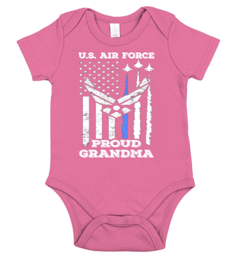 US Air Force Proud Grandma shirt Short Sleeve Baby One-Piece
