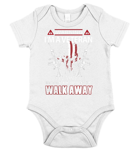 Veteran Warning Im A Veteran - Military Short Sleeve Baby One-Piece