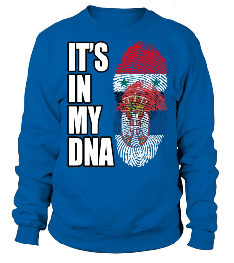 Syrian And Serbian Vintage Heritage DNA Flag Sweatshirt Unisex
