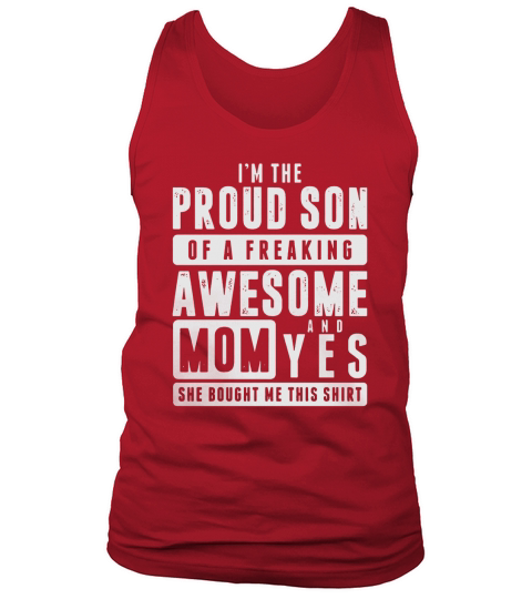 PROUD SON OF AN AWESOME MOM Tank Top Unisex