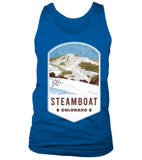 Steamboat Colorado Ski Badge Tank Top Unisex