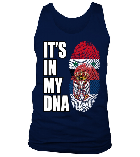 Syrian And Serbian Vintage Heritage DNA Flag Tank Top Unisex