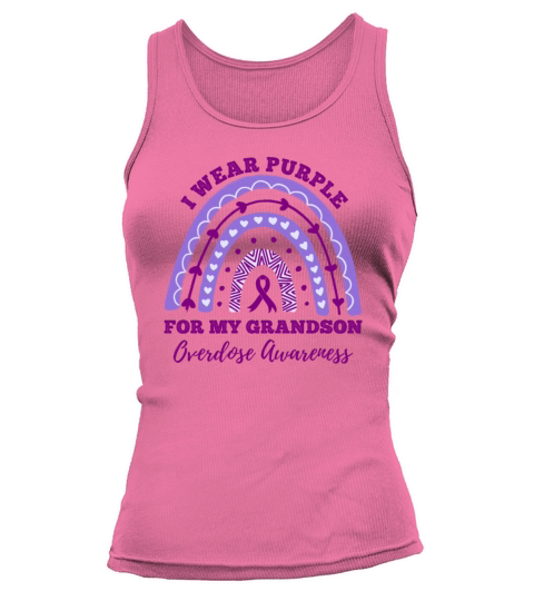 I Wear Purple For My Grandson Overdose Awareness Tank top Woman