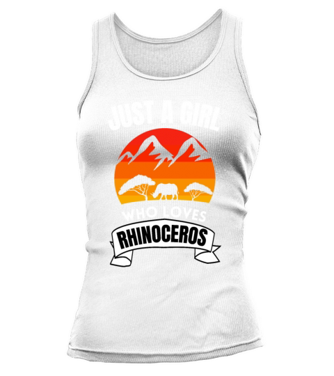 Rhinoceros Africa Animal Girl Gift Retro Rhino Tank top Woman