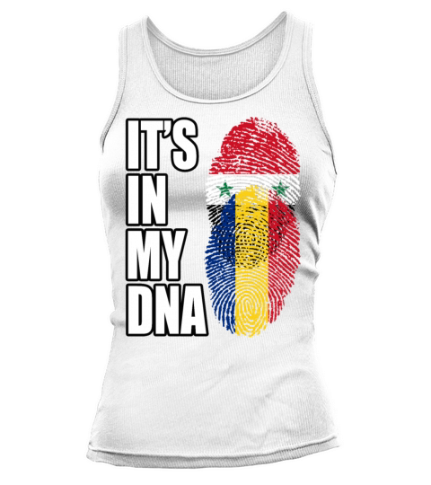 Syrian And Romanian Vintage Heritage DNA Flag Tank top Woman