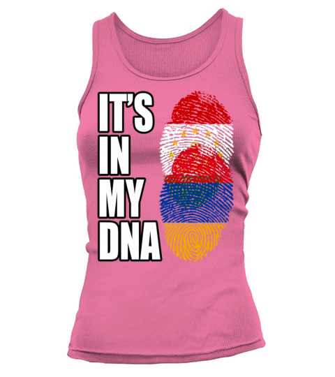 Tajikistani And Armenian Vintage Heritage DNA Flag Tank top Woman