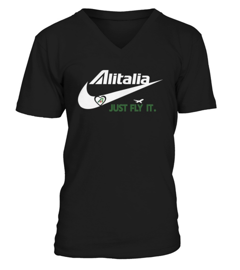 Alitalia fly V-Neck T-shirt