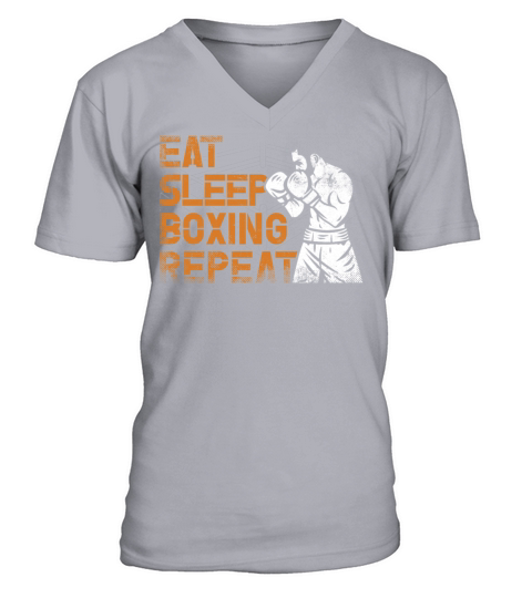 Boxing Vintage Eat Sleep Boxing V-Neck T-shirt