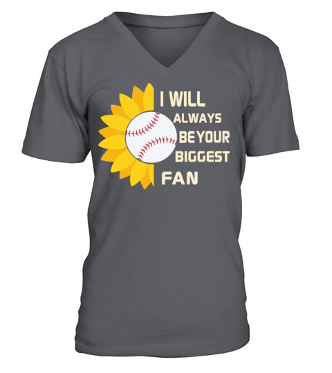 I will always be your biggest fan mom grandma V-Neck T-shirt