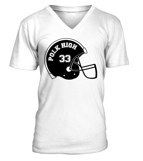 POLK HIGH Football Helmet Shirt V-Neck T-shirt