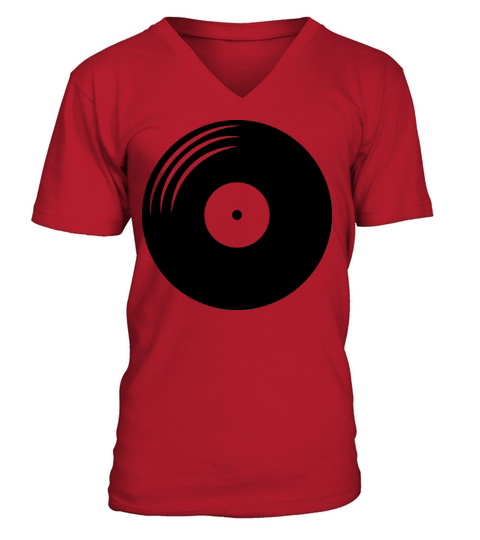 Record vinyl round V-Neck T-shirt