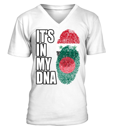 Syrian And Bangladeshi Vintage Heritage DNA Flag V-Neck T-shirt