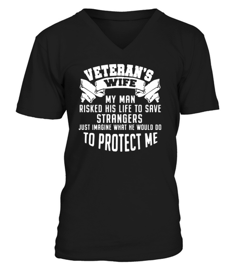 Veterans wife  t-shirt V-Neck T-shirt