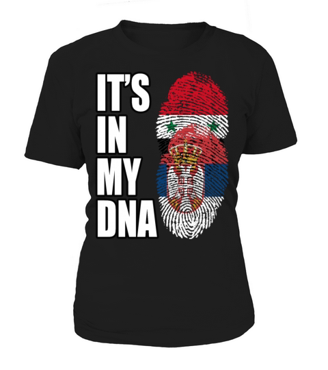 Syrian And Serbian Vintage Heritage DNA Flag Women's T-Shirt