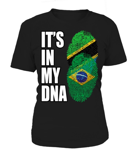 Tanzanian And Brazilian Vintage Heritage DNA Flag Women's T-Shirt