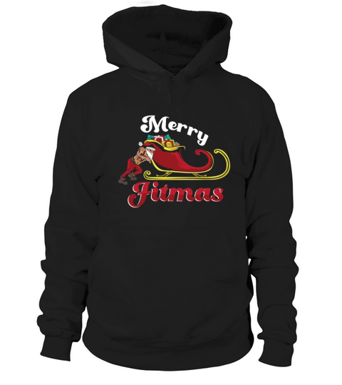 Bodybuilding Bodybuilder Christmas Santa Fitmas Hoodie Unisex