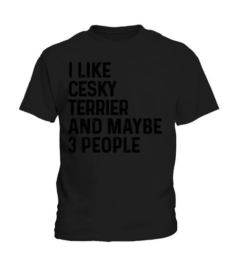 I Like Cesky Terrier And Maybe 3 People Dog Lover Kids T-Shirt