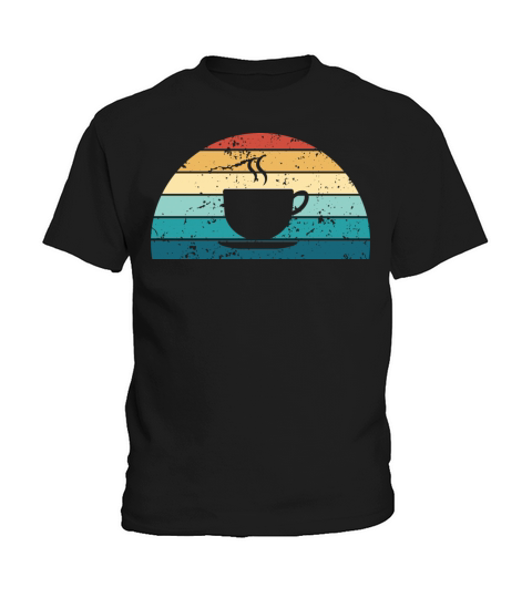 Retro Coffee Sunset Vintage caffeine Sunrise Kids T-Shirt