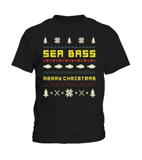 SEA BASS Christmas Ugly Christmas Sweater Kids T-Shirt