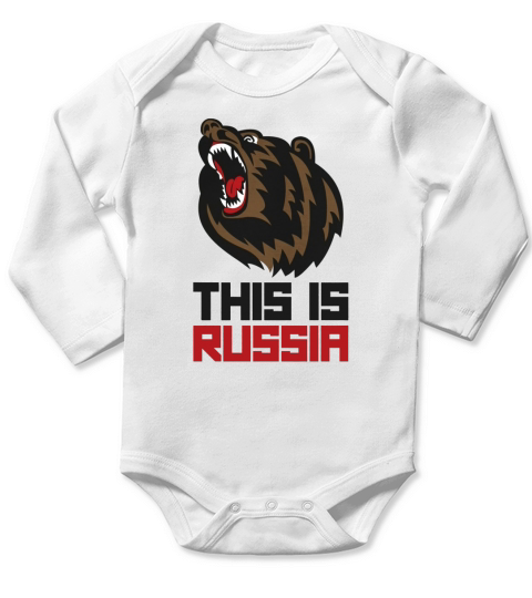 bear - This is Russia shirts Long Sleeve Baby One-Piece