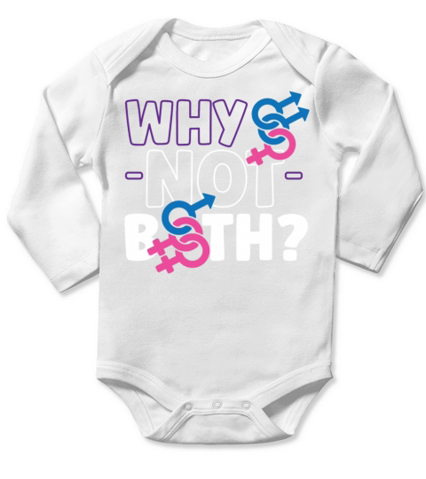 Bisexual Bi Pride Flag Why Not Long Sleeve Baby One-Piece