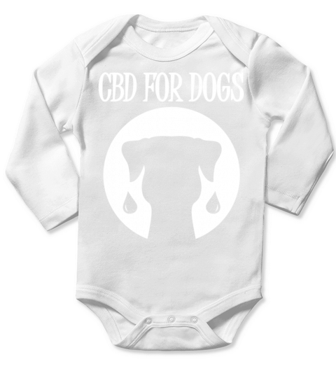 CBD For Dogs Quote CBD Oil Animal Dog Medicine Fun Long Sleeve Baby One-Piece