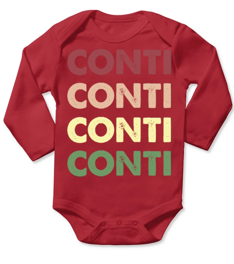 Conti Shirt - Funny Personalized Name Conti Long Sleeve Baby One-Piece