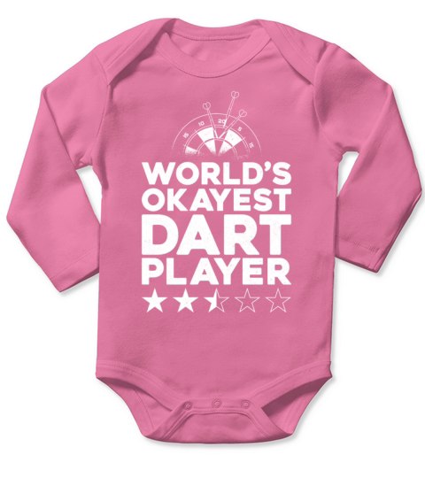 Darts Board Vintage WorldS Long Sleeve Baby One-Piece