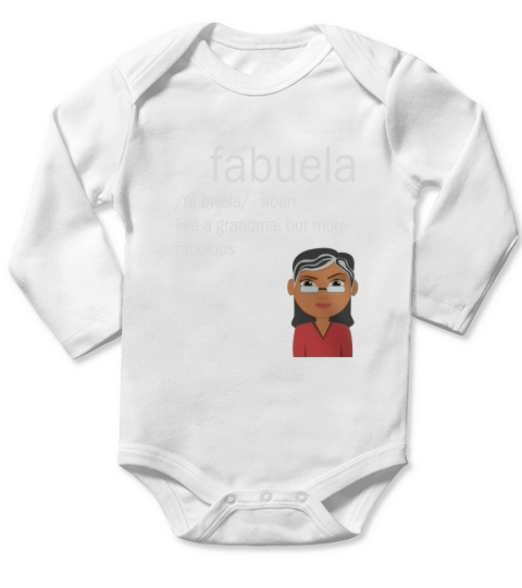 Fabuela - Fabulous Abuela Spanish Grandma Shirt Long Sleeve Baby One-Piece