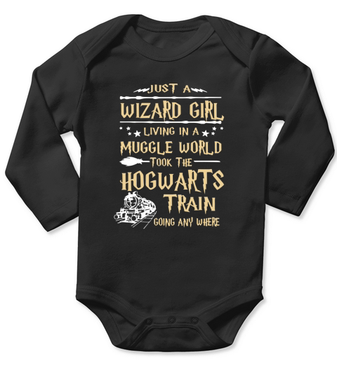 Just a wizard Girl Hurry Order T-Shirt Long Sleeve Baby One-Piece