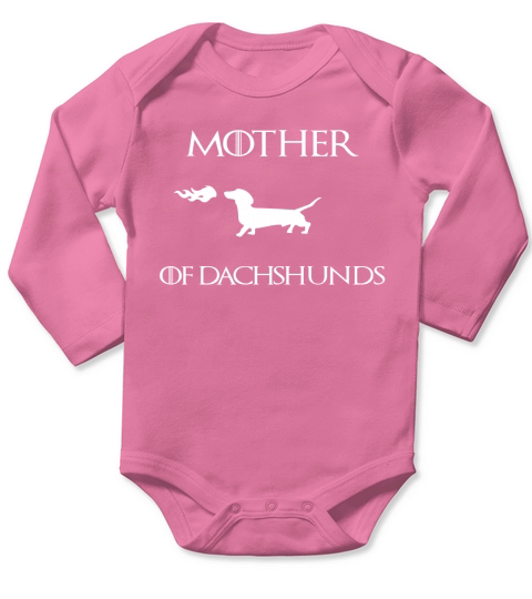 Mother of Dachshunds T-Shirt Black Women B0756BCR26 1 Long Sleeve Baby One-Piece