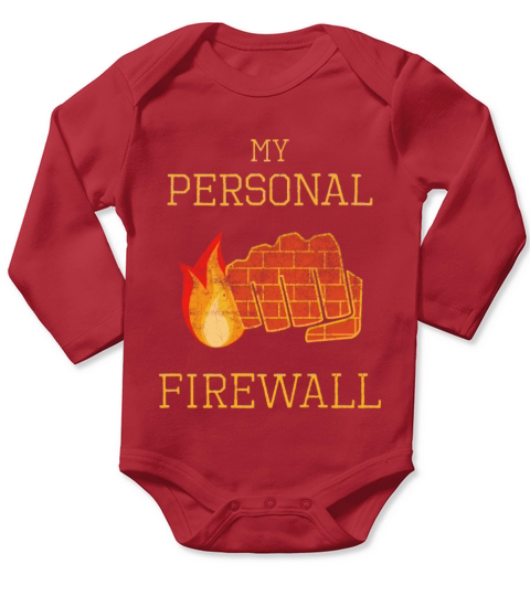 My Personal Firewall Vintage Long Sleeve Baby One-Piece