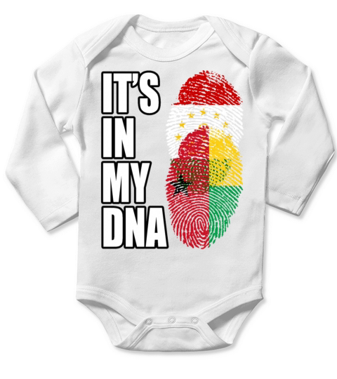 Tajikistani And Bissau Guinean Vintage Heritage DN Long Sleeve Baby One-Piece