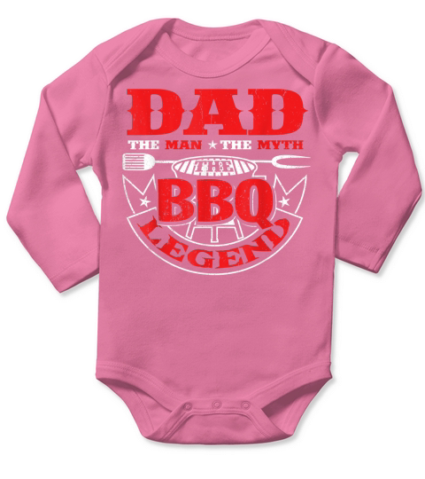 The Man The Myth The BBQ The Legend Smoker Grillin Dad Gifts T-Shirt Long Sleeve Baby One-Piece
