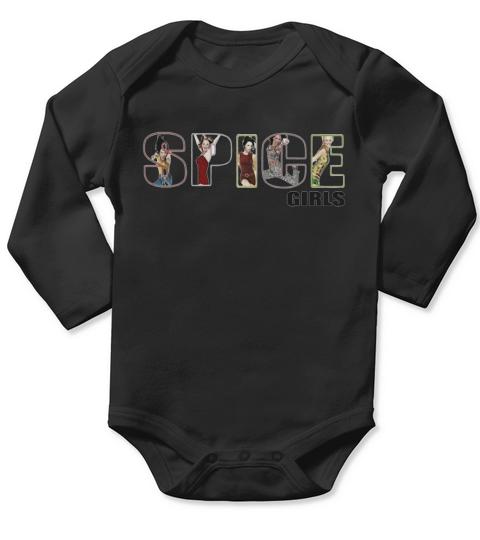 Vintage Spice Girls Long Sleeve Baby One-Piece