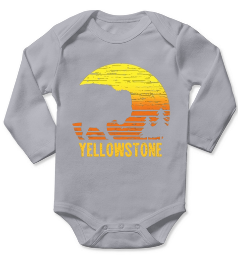 Vintage Yellowstone National Park Retro Travel shirt Long Sleeve Baby One-Piece