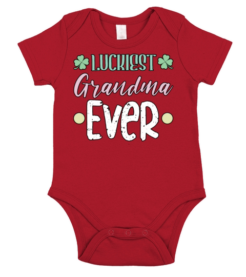 Awesome Luckiest Grandma Ever Best Nana Mothers Da Short Sleeve Baby One-Piece