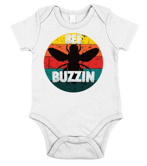 Bee Buzzing Frat Shirt for the Boys College Swag Short Sleeve Baby One-Piece