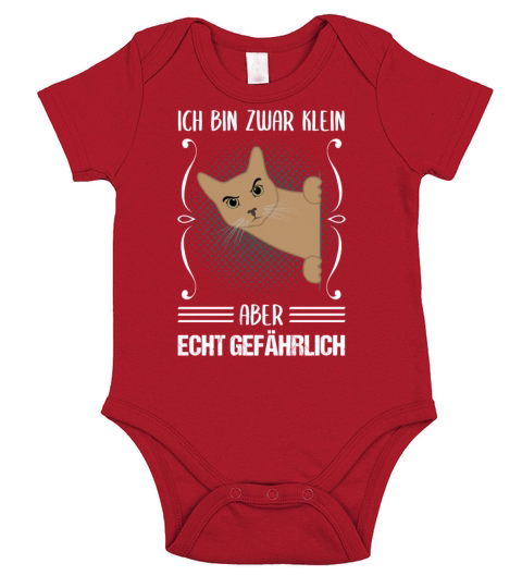Cat Small But Dangerous Funny Quote Gift Short Sleeve Baby One-Piece