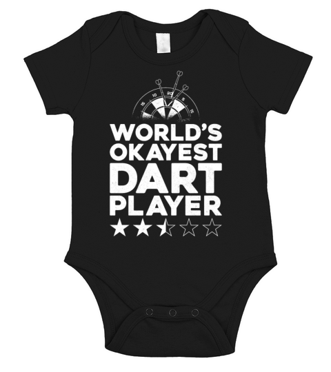 Darts Board Vintage WorldS Short Sleeve Baby One-Piece